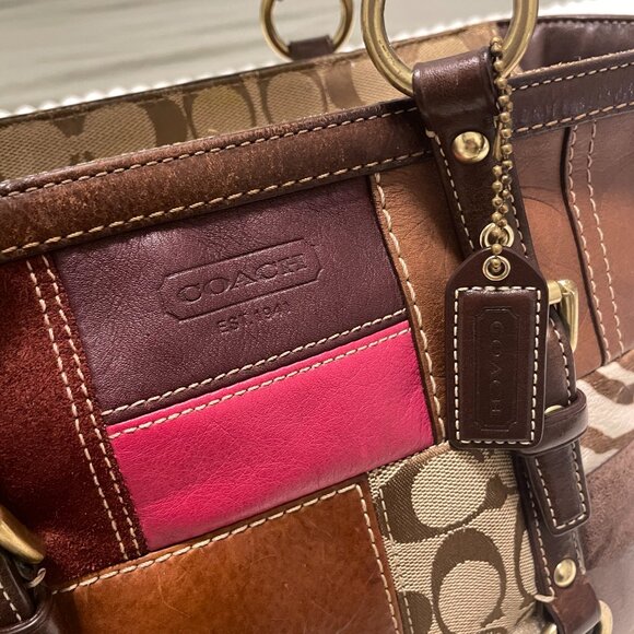 Vintage Coach Signature Patchwork Tote Bag - 10437 - Picture 3 of 11